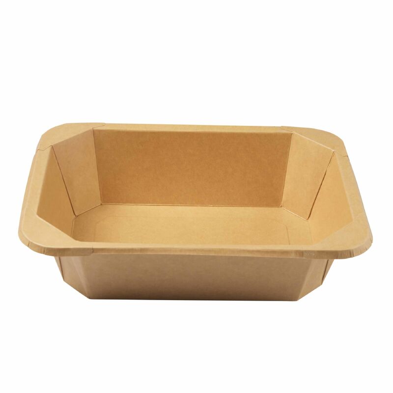Quality Kraft Paper Rectangular Box with PP/PET Lid - Eco Paper Cup in 500ML and 700ML Sizes factory