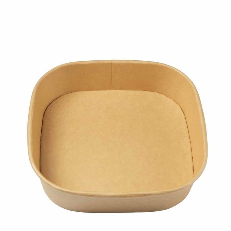 Quality Square Kraft Paper Bowl with PP/PET/PAPER Lid - 500ML / 650ML/750ML/1000ML/1200ML/1400ML Capacity Options factory