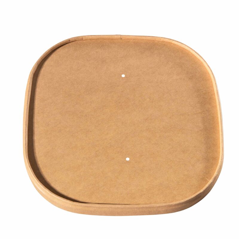 Quality Square Kraft Paper Bowl with PP/PET/PAPER Lid - 500ML / 650ML/750ML/1000ML/1200ML/1400ML Capacity Options factory