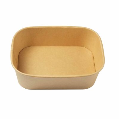 quality Rectangular Paper Bowl with Lid in 580ML 750ML and 850ML Capacities for Versatile Use factory