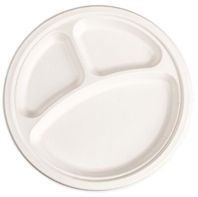 Quality 100% Eco-Friendly Biodegradable Compostable Sugarcane Plate Disposable Plate for Restaurants and Cafes factory