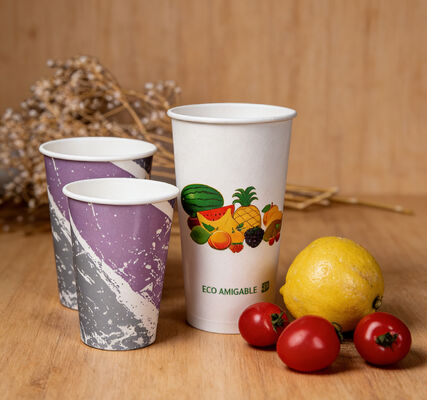Quality DOUBLE PE/PLA COATED Cold Drink Paper Cup Disposable Cup for Beverages factory